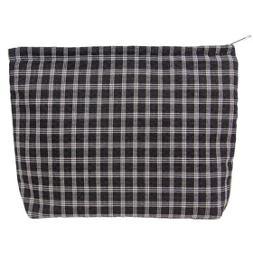 Trousse de maquillage plate PAZIMIIK de couleur noire, vue de face