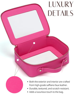 Trousse de maquillage Popvibe à côté d'autres accessoires de voyage
