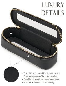 Trousse de maquillage Popvibe avec accents métalliques en or