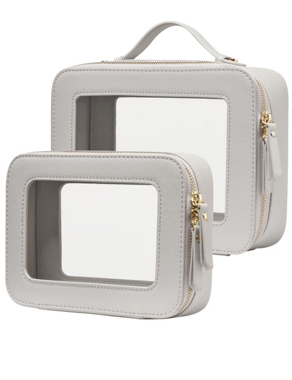 Trousse de maquillage Popvibe beige vue de face