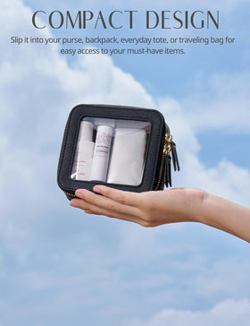 Trousse de maquillage Popvibe en situation de voyage