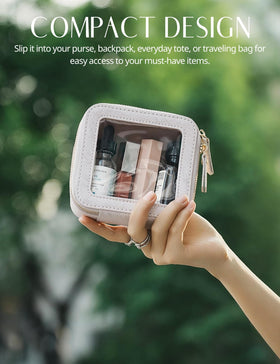Trousse de maquillage Popvibe ouverte avec des produits à l'intérieur