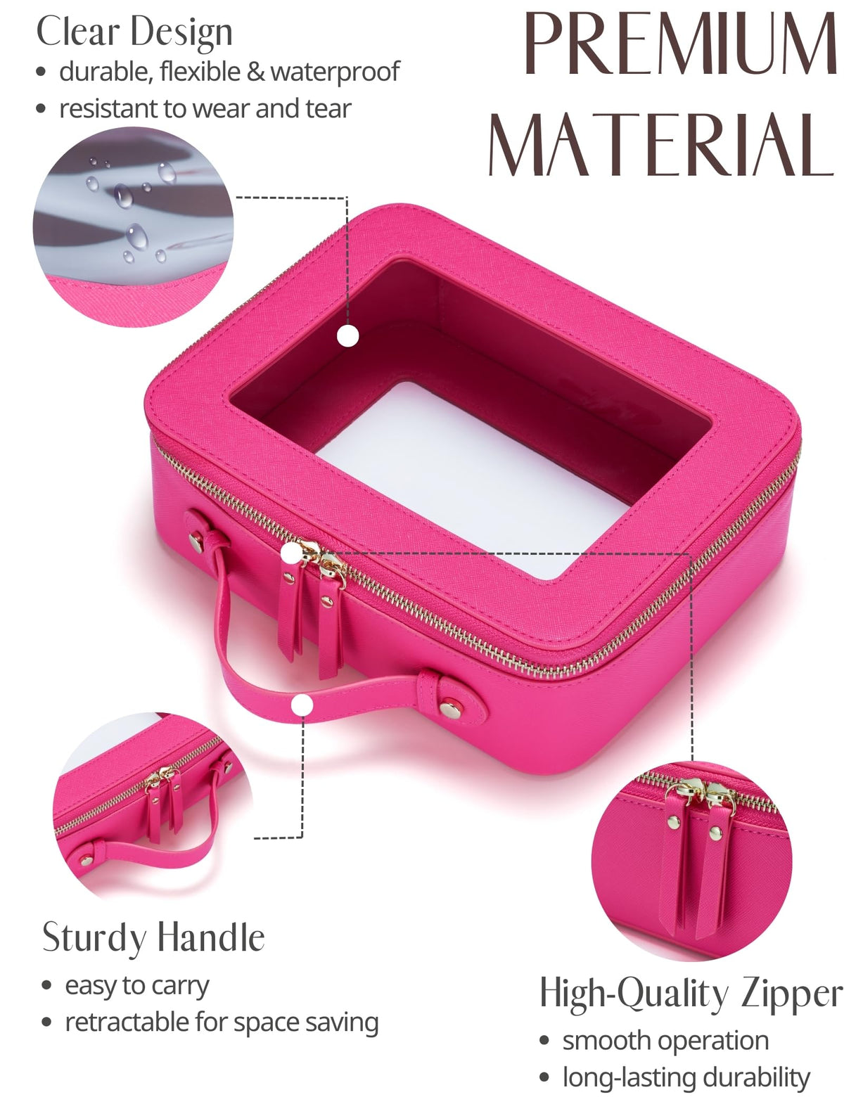 Trousse de maquillage Popvibe ouverte montrant l'intérieur spacieux