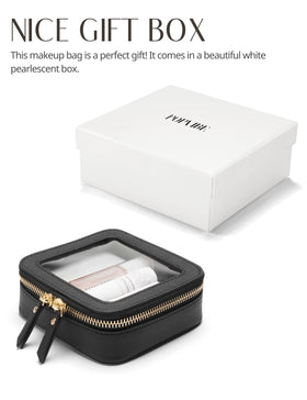 Trousse de maquillage Popvibe sur une table avec éclairage doux