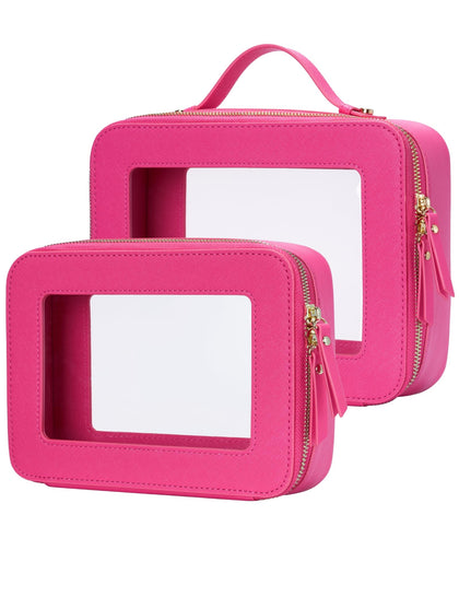 Trousse de maquillage Popvibe transparente vue de face