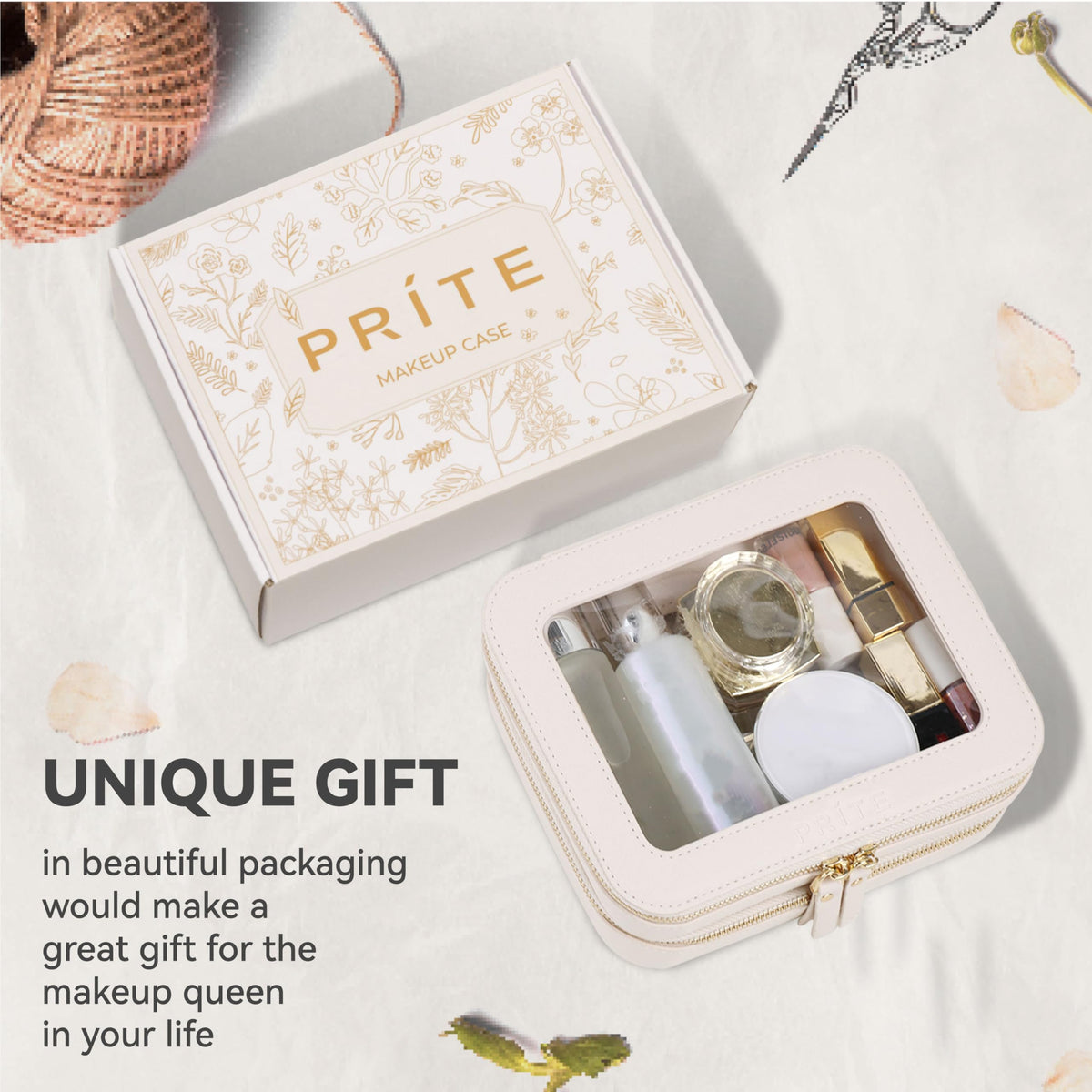 Trousse de maquillage Prite emballée dans un coffret élégant
