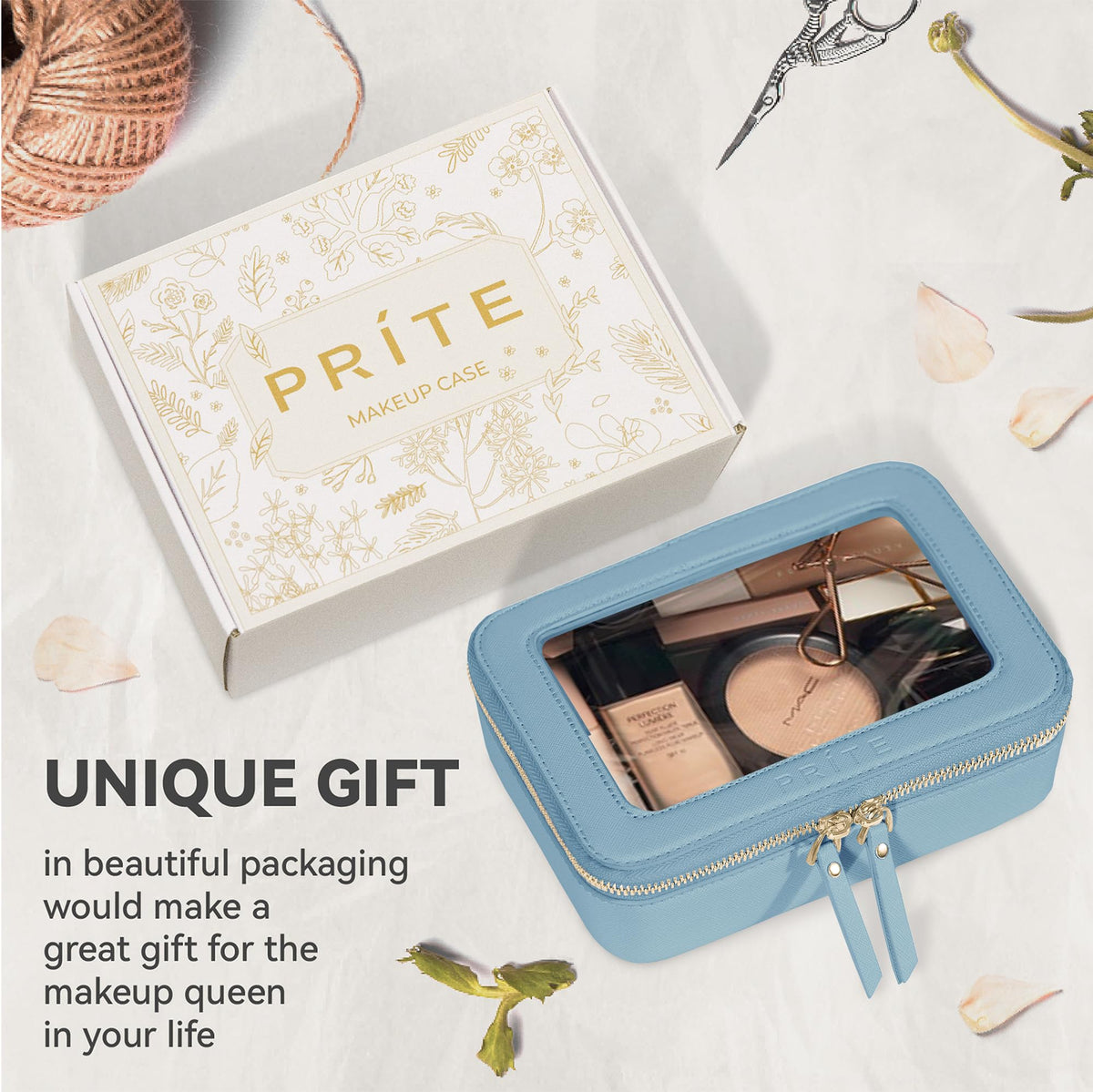Trousse de maquillage Prite emballée dans une élégante boîte