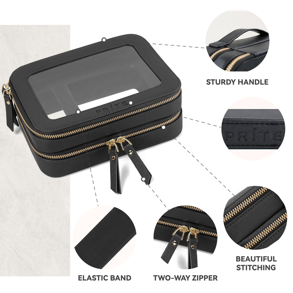 Trousse de maquillage Prite sur fond blanc