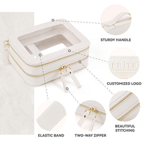 Trousse de maquillage Prite sur une table avec produits de beauté