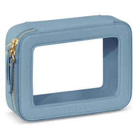 Trousse de maquillage Prite vue avant en cuir PU transparent