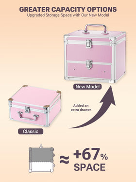 Trousse de maquillage Qislee fermée avec design élégant