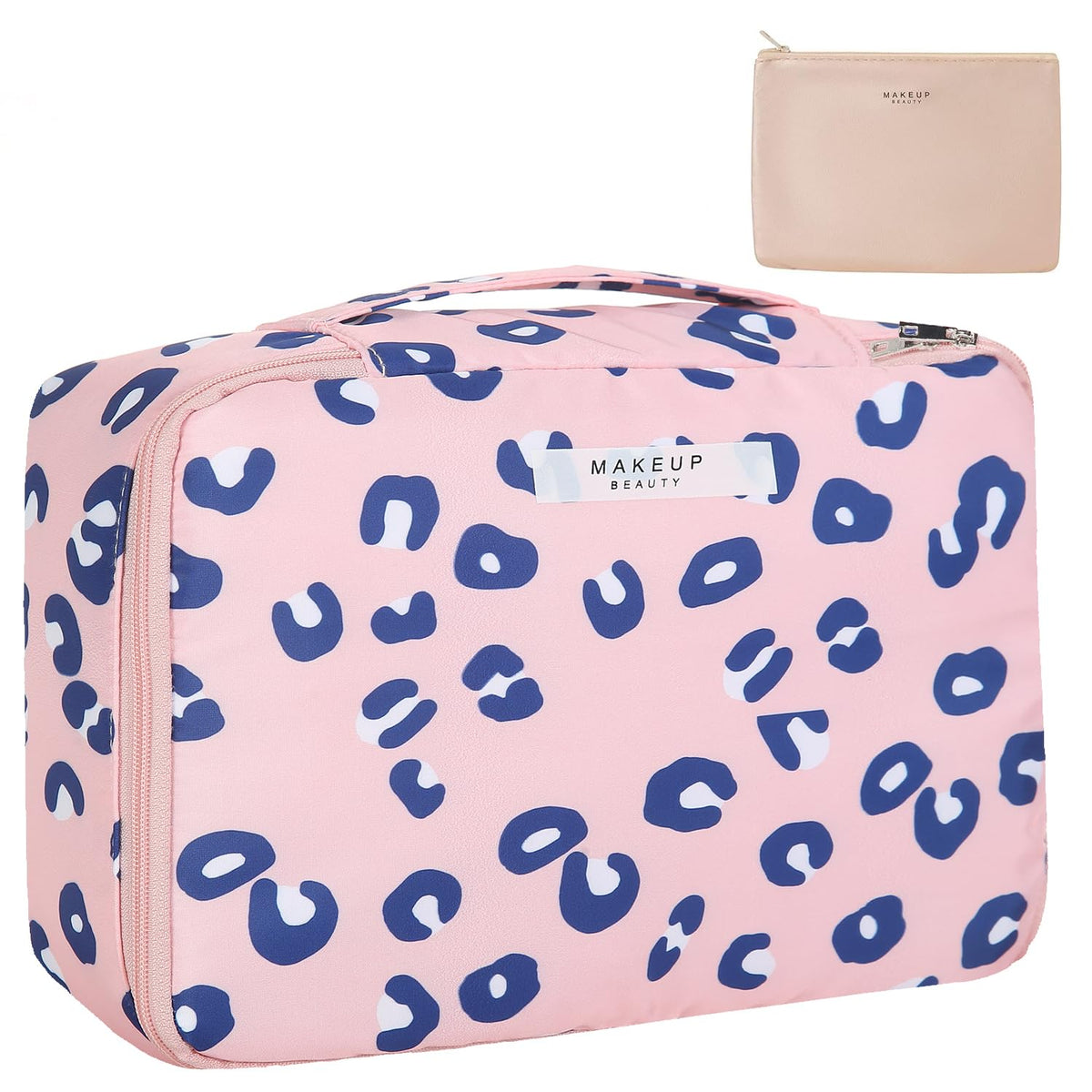 Trousse de maquillage Queboom vue de face avec fermeture éclair