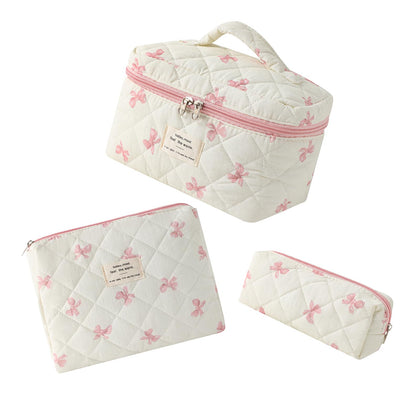 Trousse de maquillage quiltée uekeboag modèle floral vue de face