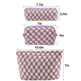 Trousse de maquillage rayée ZLFSRQ en voyage dans une valise