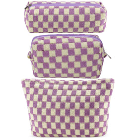Trousse de maquillage rayée ZLFSRQ grande et petite vue de face