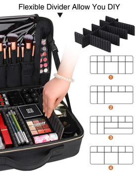 Trousse de maquillage Relavel avec bandoulière en utilisation