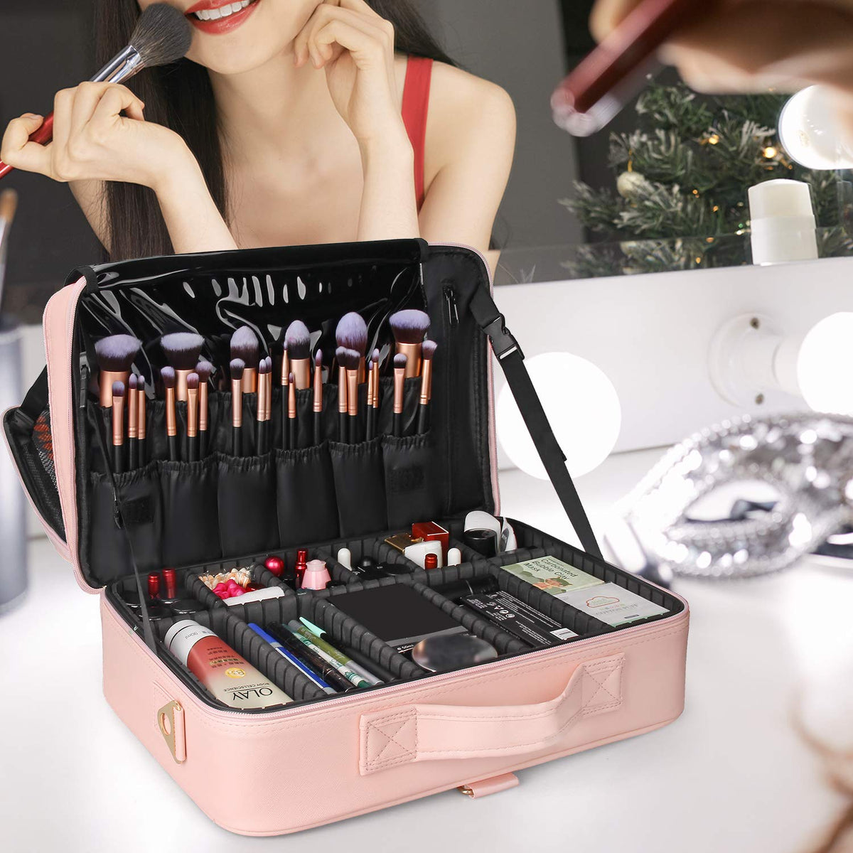 Trousse de maquillage Relavel côté avec zip et finition