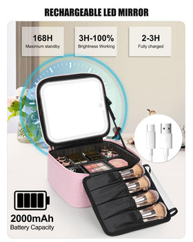 Trousse de maquillage Relavel en couleur argentée