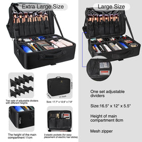 Trousse de maquillage Relavel en noir avec accessoires de maquillage