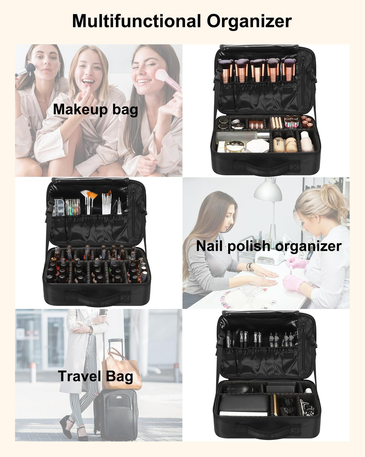 Trousse de maquillage Relavel fermée vue de haut