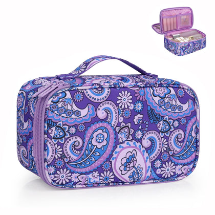 Trousse de maquillage Relavel florale vue avant avec compartiments