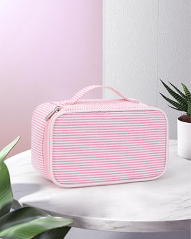 Trousse de maquillage Relavel rose avec produits de soin à l'intérieur