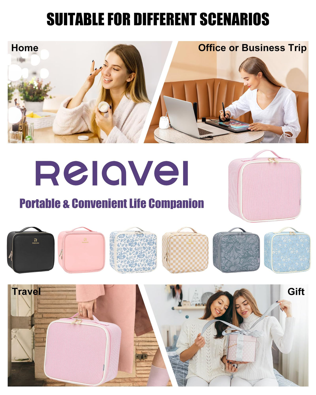 Trousse de maquillage Relavel vue de côté