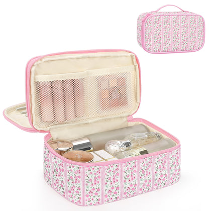 Trousse de maquillage rose Relavel vue de face