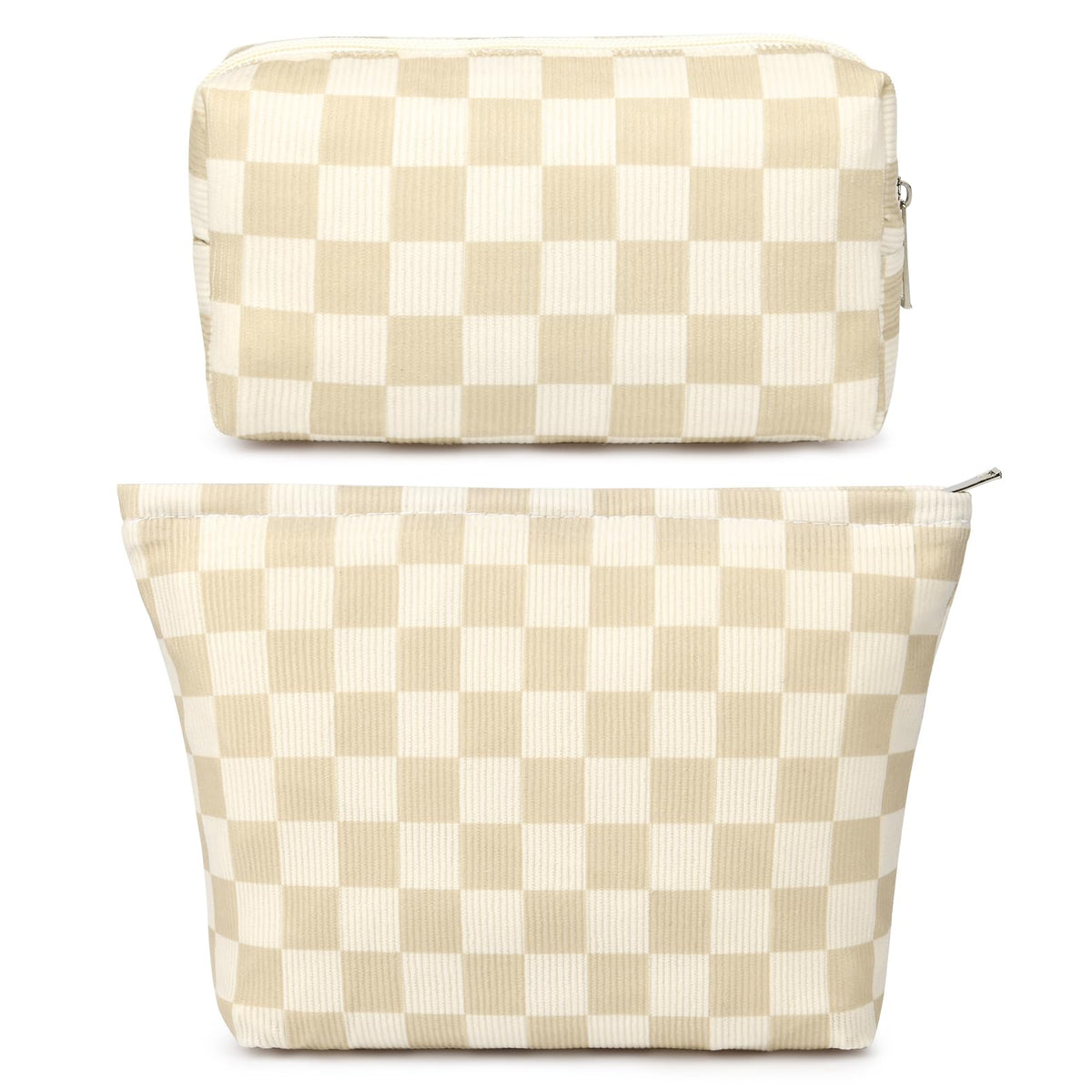 Trousse de maquillage SOIDRAM à motif écossais, vue de face