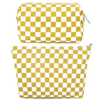 Trousse de maquillage SOIDRAM jaune doré vue de devant