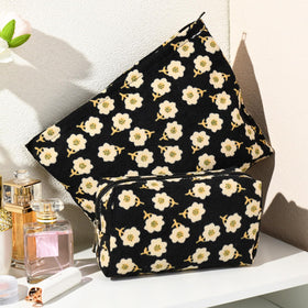 Trousse de maquillage SOIDRAM vue de dos avec motifs colorés