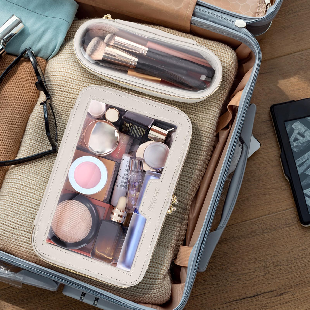 Trousse de maquillage Soimeat avec fermeture éclair