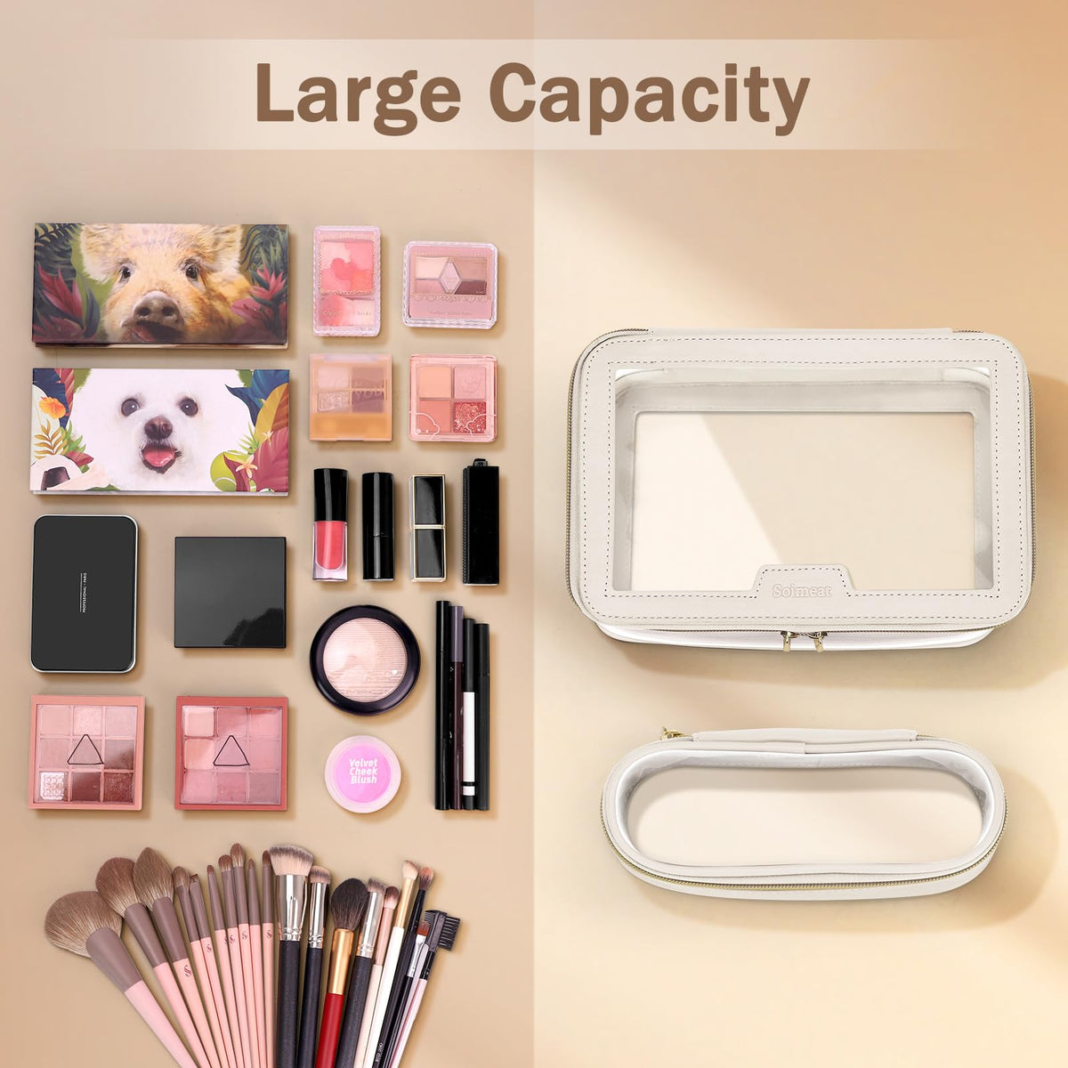Trousse de maquillage Soimeat en utilisation quotidienne