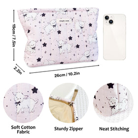 Trousse de maquillage STARDW avec motifs floraux sur un fond blanc