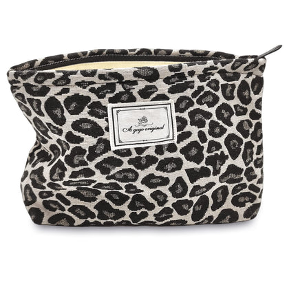 Trousse de maquillage STARDW léopard grise vue de face