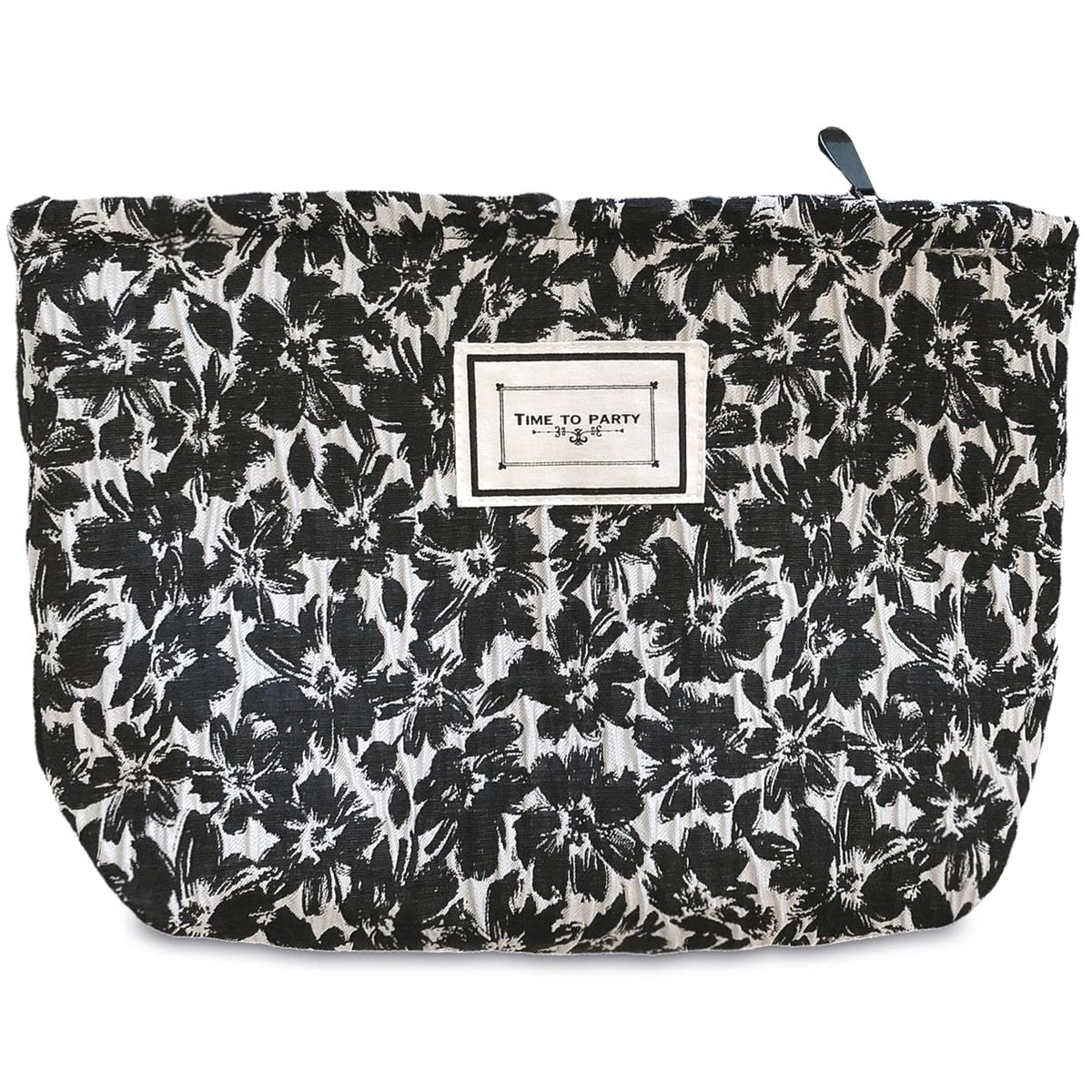 Trousse de maquillage STARDW modèle floral noir vue de face
