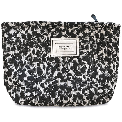 Trousse de maquillage STARDW modèle floral noir vue de face