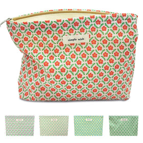 Trousse de maquillage STARDW modèle floral rouge vue avant