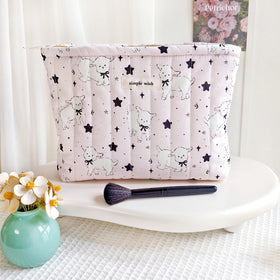 Trousse de maquillage STARDW ouverte montrant l'intérieur en toile