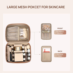 Trousse de maquillage Telena ouverte montrant ses compartiments