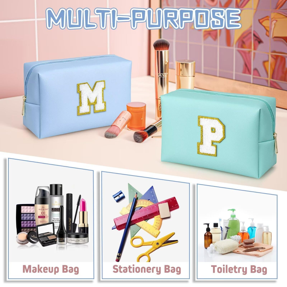 Trousse de maquillage TOPEAST posée sur une table avec des accessoires de beauté