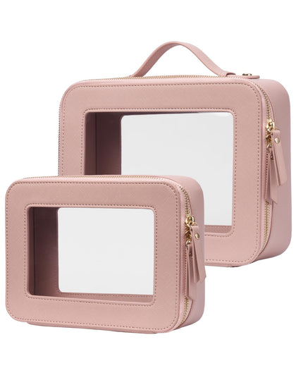 Trousse de maquillage transparente Popvibe taille moyenne vue de face