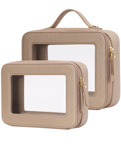 Trousse de maquillage transparente Popvibe taille moyenne vue de face