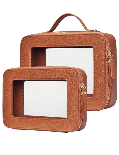 Trousse de maquillage transparente Popvibe vue de face
