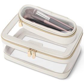 Trousse de maquillage transparente Soimeat vue de face