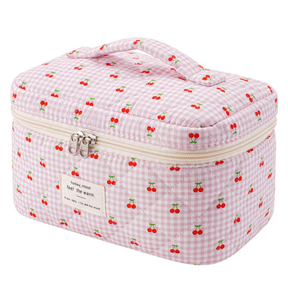 Trousse de Maquillage uekeboag motif floral vue de face
