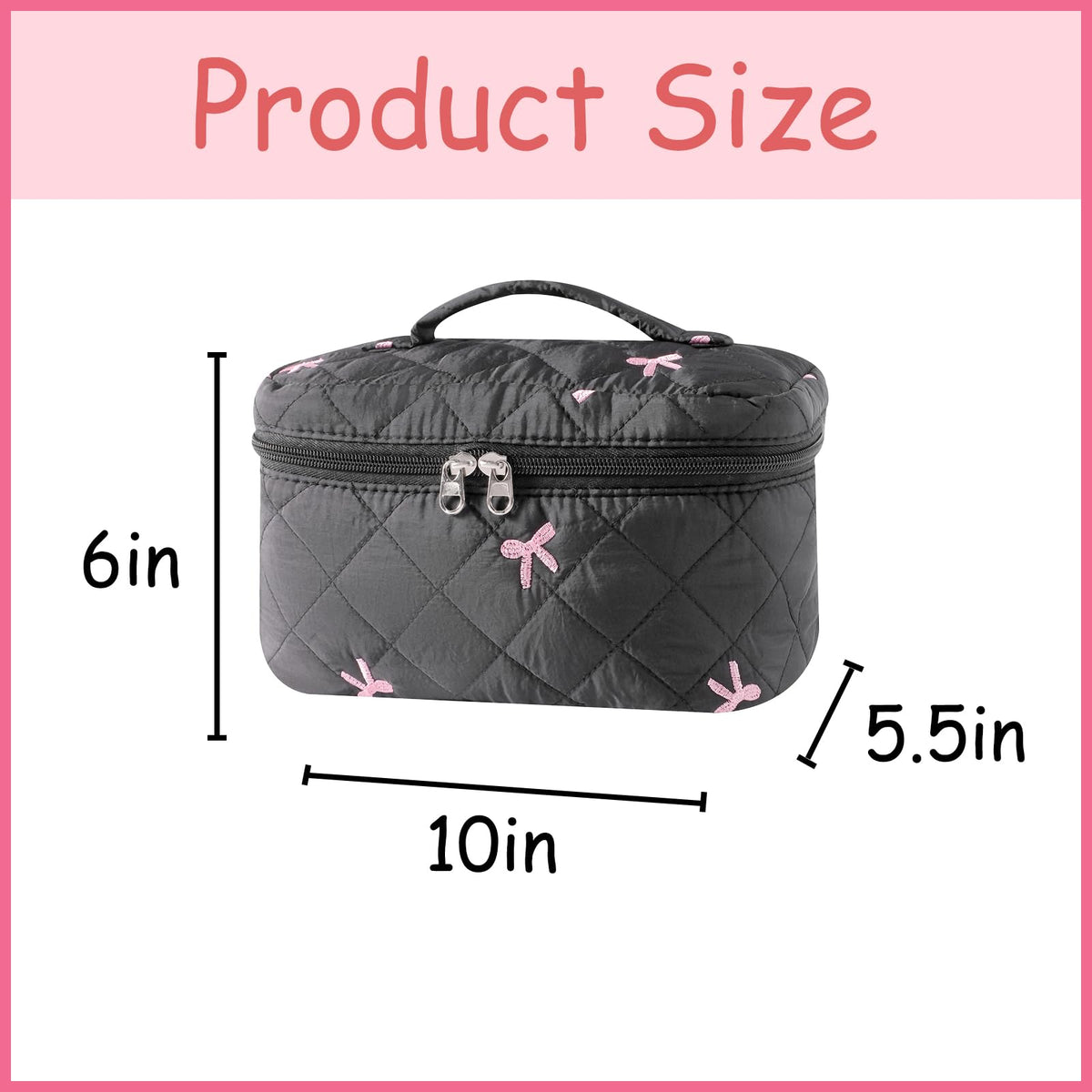 Trousse de maquillage uekeboag ouverte montrant l'intérieur spacieux