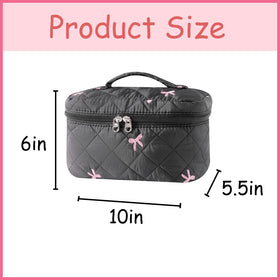Trousse de maquillage uekeboag ouverte montrant l'intérieur spacieux