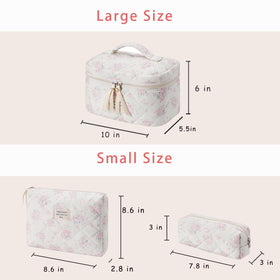 Trousse de maquillage uekeboag taille moyenne avec motif floral