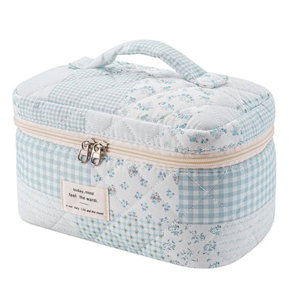 Trousse de maquillage uekeboag vue de face avec motif floral